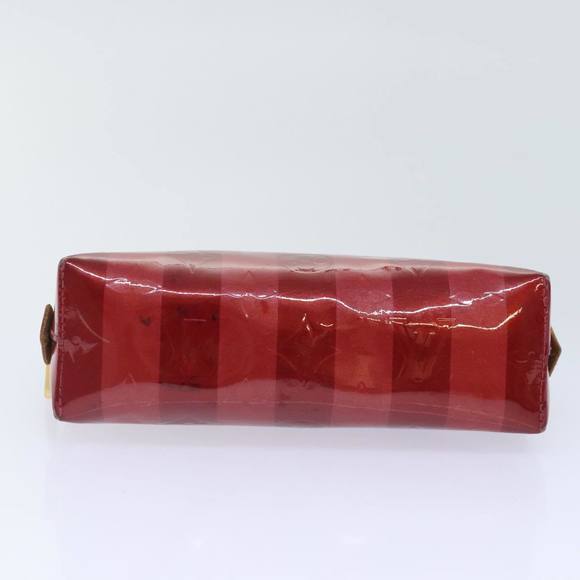 LOUIS VUITTON Vernis Rayure Pochette Cosmetic Pomme D'amour M91721 Auth hk1684 - Picture 6 of 16